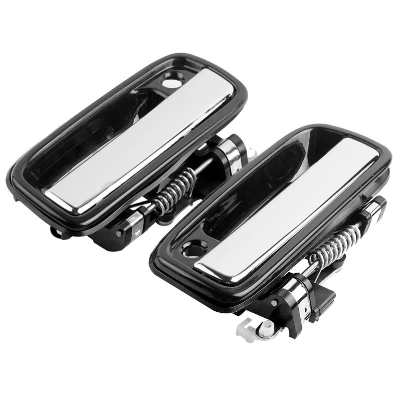 NPAUTO Exterior Front Door Handle Replacement for Toyota Tacoma 1995 1996 1997 1998 1999 2000 2001 2002 2003 2004, Hilux 04-12, Outside Left Driver and Right Passenger Side, 69220-35030 69210-35030, Chrome - Image 1